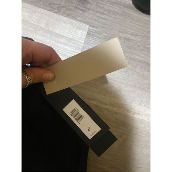 Banana Republic NWT RYAN SLIM WOOL-BLEND PANT Black Italian, Size 4p, MSRP $98 - Picture 6 of 11